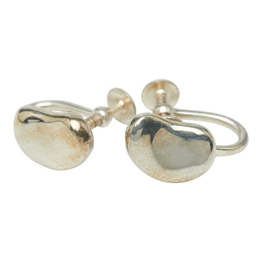 Tiffany & Co. Elsa Peretti Bean Sterling Silver 925 Earrings